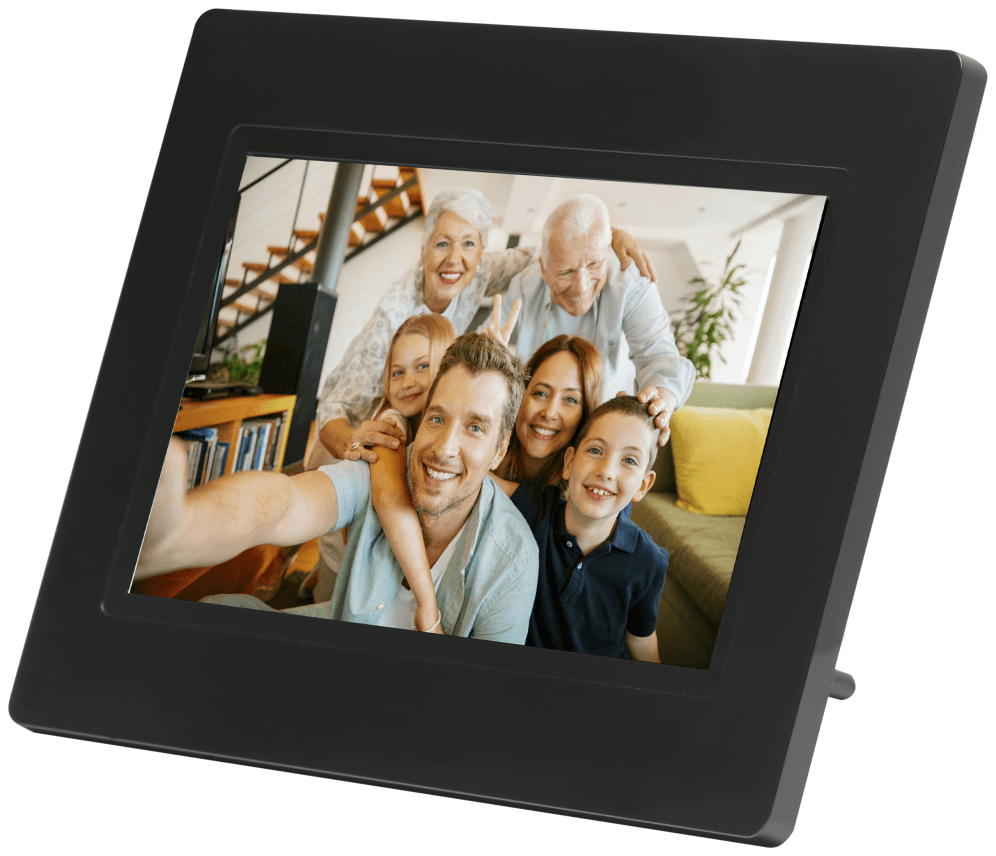 Denver PFF-710BLACK marco fotográfico digital Negro 17,8 cm (7") Pantalla táctil Wifi