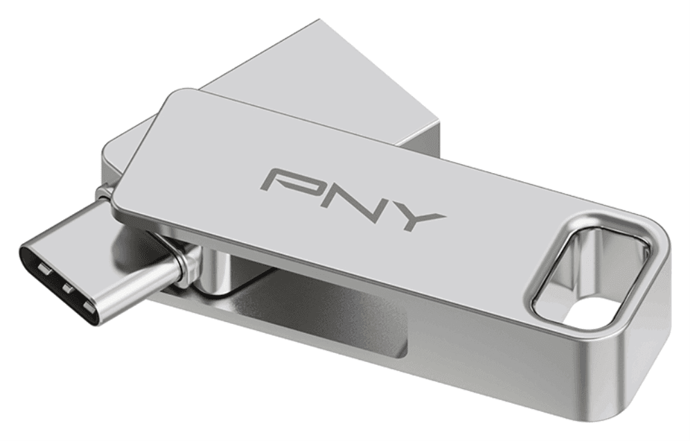 PNY DUO LINK unidad flash USB 64 GB USB Type-A / USB Type-C 3.2 Gen 1 (3.1 Gen 1) Acero inoxidable