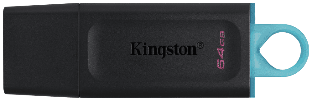 Kingston Technology DataTraveler Exodia unidad flash USB 64 GB USB tipo A 3.2 Gen 1 (3.1 Gen 1) Negro, Turquesa