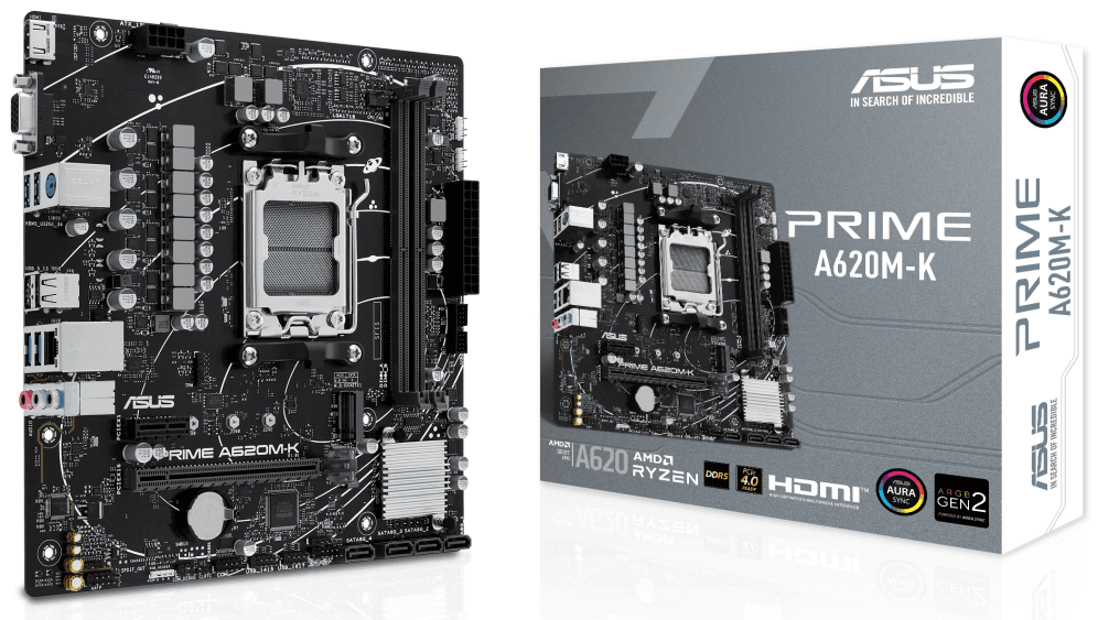 ASUS PRIME A620M-K AMD A620 Zócalo AM5 micro ATX