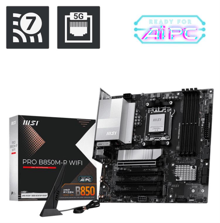 MSI 911-7E71-001 placa base AMD B850 Zócalo AM5 micro ATX