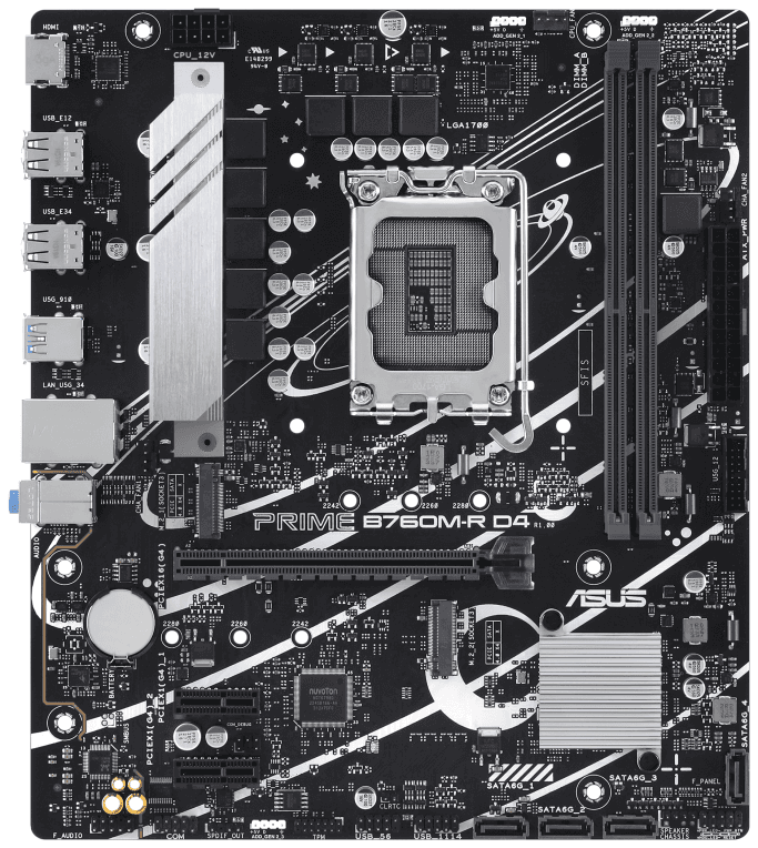 ASUS PRIME B760M-R D4 Intel B760 LGA 1700 micro ATX