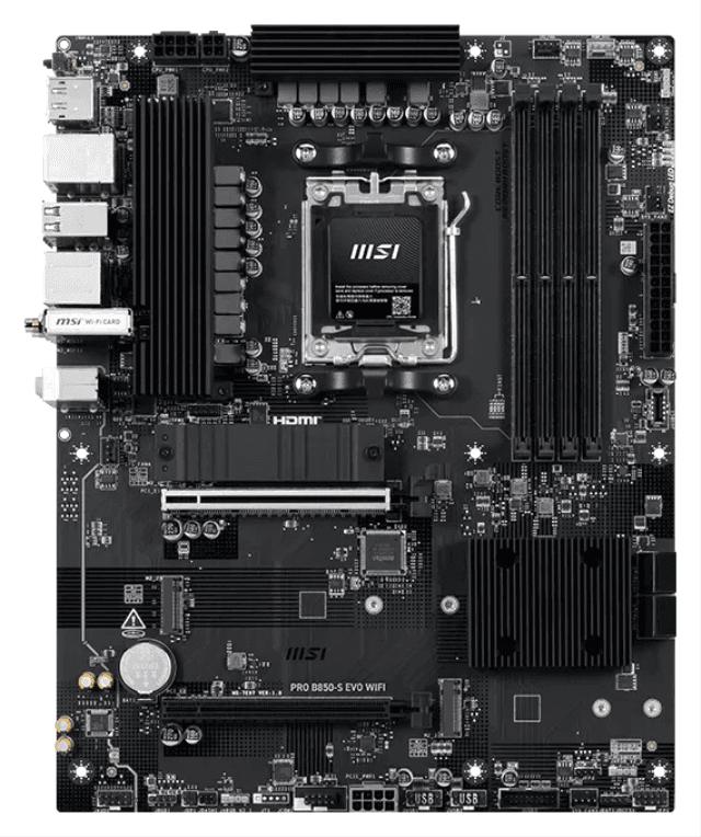 MSI PRO B850-S EVO WIFI placa base AMD B850 Zócalo AM5 ATX