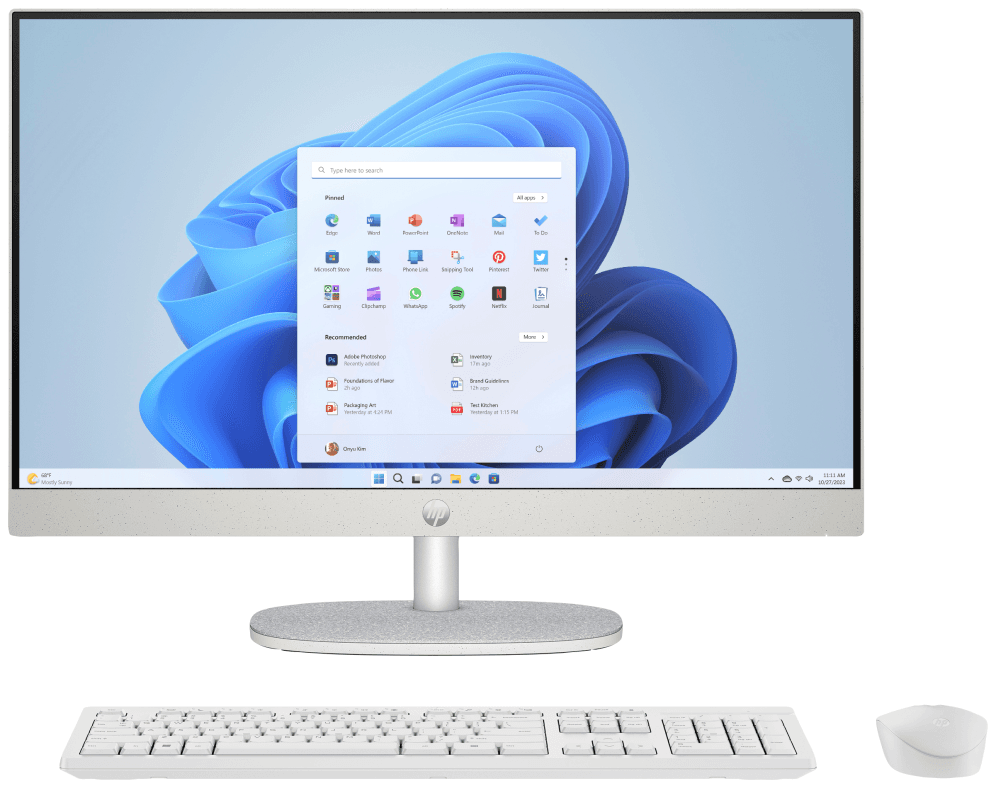 HP 24 -cr0130ns PC Intel® Core™ i5 i5-1335U 60,5 cm (23.8") 1920 x 1080 Pixeles PC todo en uno 16 GB DDR4-SDRAM 512 GB SSD FreeDOS Wi-Fi 6 (802.11ax) Blanco