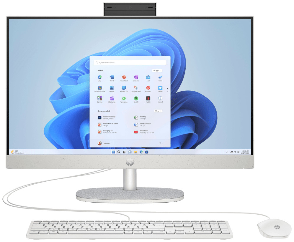HP 24 -cr0129ns PC Intel® Core™ i5 i5-1335U 60,5 cm (23.8") 1920 x 1080 Pixeles PC todo en uno 16 GB DDR4-SDRAM 512 GB SSD Windows 11 Home Wi-Fi 6 (802.11ax) Blanco