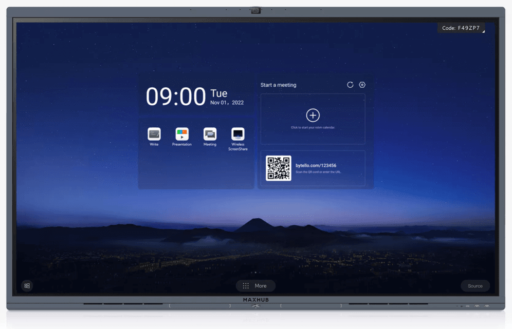 MAXHUB V6 2,18 m (86") 3840 x 2160 Pixeles VA Negro