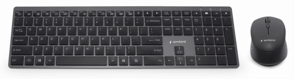 Gembird KBS-ECLIPSE-M500-ES teclado Ratón incluido Universal USB + Bluetooth QWERTY Inglés Negro