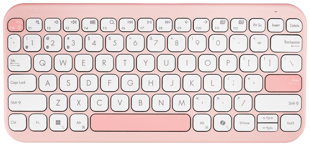 ASUS Marshmallow Keyboard KW100 teclado Hogar Bluetooth QWERTY Rosa