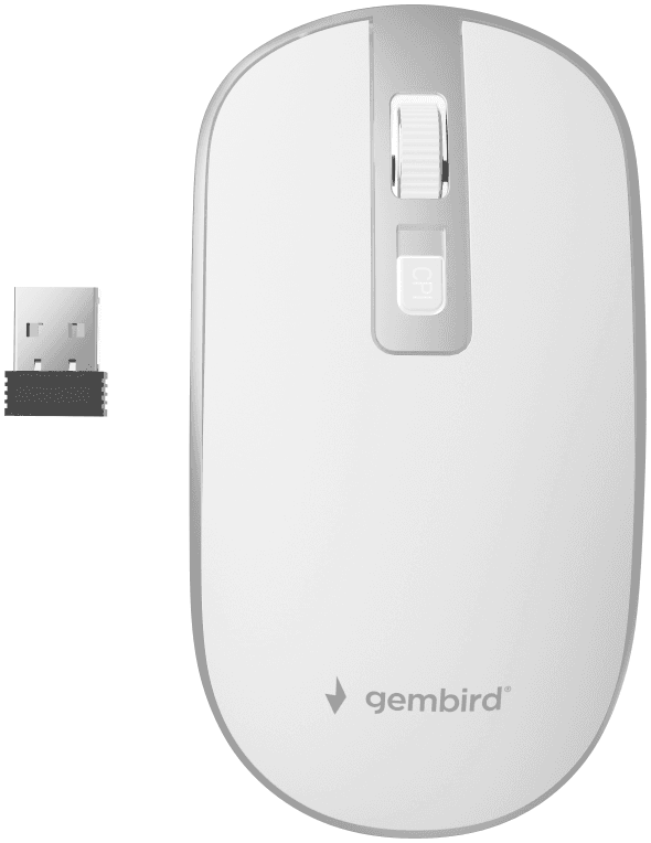 Gembird MUSW-4B-06-WS ratón Oficina Ambidextro RF inalámbrico Óptico 1600 DPI