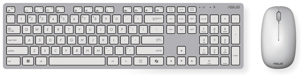 ASUS W5000 teclado Ratón incluido Oficina RF inalámbrico QWERTY Español Blanco