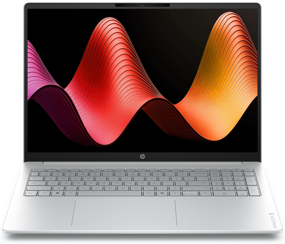 HP OmniBook 3 16-bu0064ns Intel Core 3 100U Portátil 40,6 cm (16") 2K 8 GB DDR5-SDRAM 512 GB SSD Wi-Fi 6 (802.11ax) FreeDOS Gris, Plata