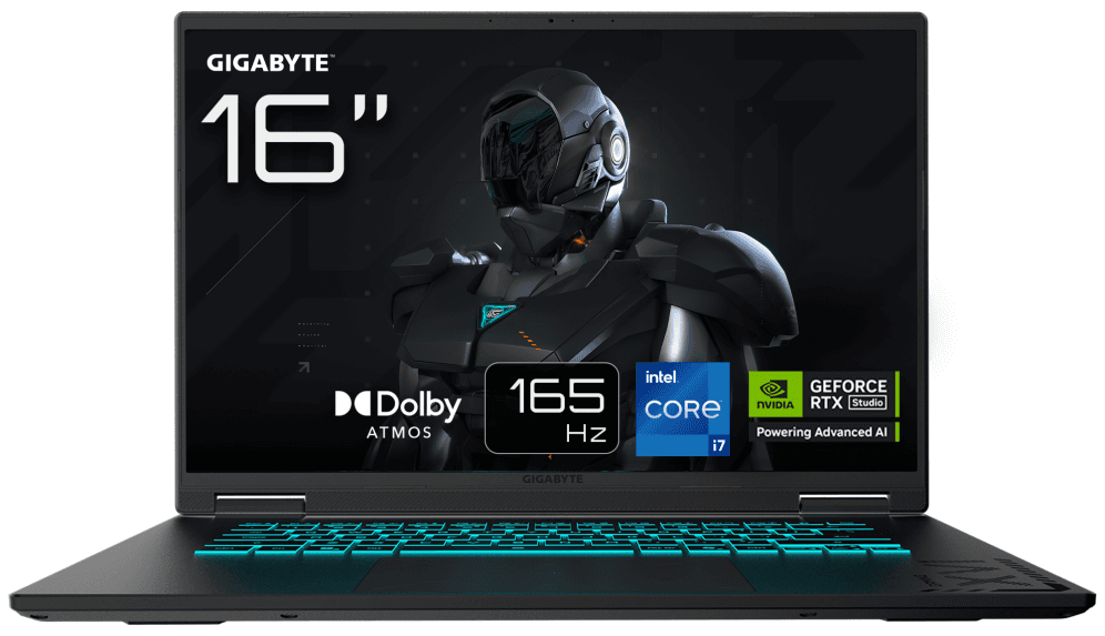 GIGABYTE Gaming A16 CVH Portátil - 16" 165Hz WUXGA, Intel Core i7-13620H, NVIDIA RTX 5060, 32GB DDR5 5200MHz, 1 x SSD Gen4 de 1TB, DOS, Garantía de 2 años, Dolby Atmos, A16 CVHI3ES864SD