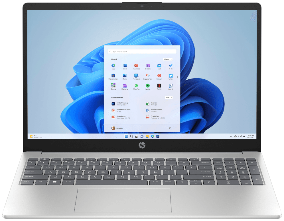 HP 15-fd1010nsx Intel® Core™ i7 150U Portátil 39,6 cm (15.6") Full HD 16 GB DDR4-SDRAM 512 GB SSD Wi-Fi 6 (802.11ax) Windows 11 Home Plata
