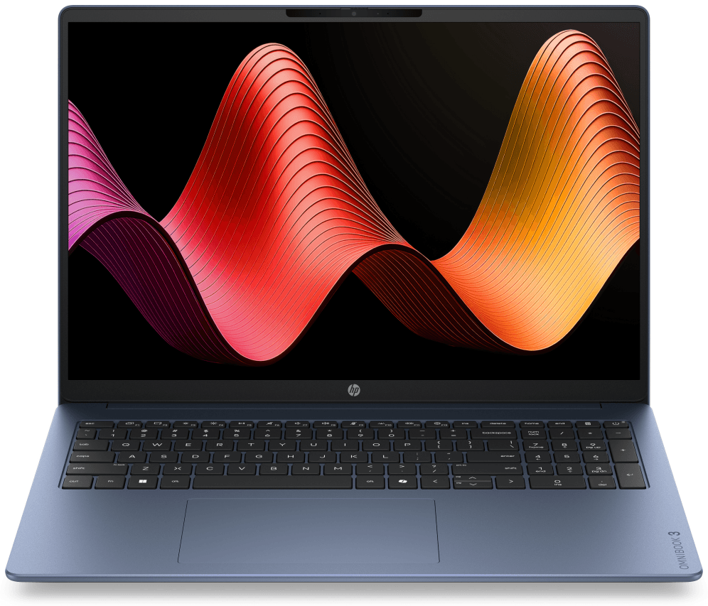 HP OmniBook 3 Laptop 16-by0008ns AMD Ryzen™ 7 Portátil 40,6 cm (16") 2K 16 GB DDR5-SDRAM 1 TB SSD Wi-Fi 6 (802.11ax) FreeDOS Azul, Gris