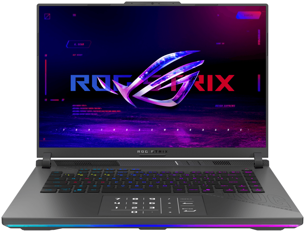 ASUS ROG Strix G16 G614FR-TS365 - Ordenador Portátil Gaming de 16" WQXGA 300Hz (AMD Ryzen 9 9955HX, 16GB RAM, 1TB SSD, RTX 5070 Ti 12GB, Sin Sistema Operativo) Gris Eclipse - Teclado QWERTY español