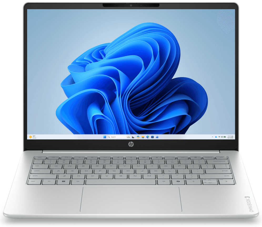 HP OmniBook 3 Laptop AI 14-ht0015nsx Intel Core Ultra 5 225U Portátil 35,6 cm (14") 2K 8 GB DDR5-SDRAM 256 GB SSD Wi-Fi 6 (802.11ax) Windows 11 Home AI PC Gris, Plata