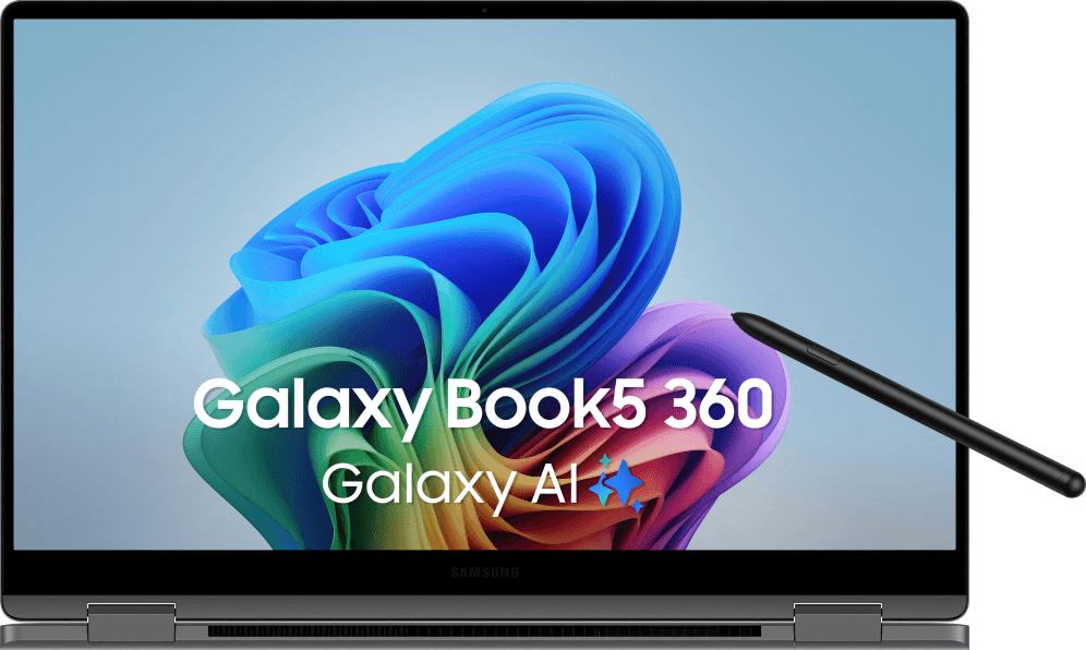 Samsung Galaxy Book5 360 Intel Core Ultra 5 226V Híbrido (2-en-1) 39,6 cm (15.6") Pantalla táctil Full HD 16 GB LPDDR5x-SDRAM 512 GB SSD Wi-Fi 7 (802.11be) Windows 11 Pro Gris