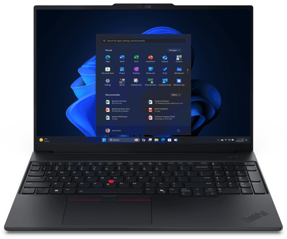 Lenovo ThinkPad E16 Gen 3 (Intel) Copilot+ PC Intel Core Ultra 7 258V Portátil 40,6 cm (16") WUXGA 32 GB LPDDR5x-SDRAM 1 TB SSD Wi-Fi 6E (802.11ax) Windows 11 Pro Español Negro