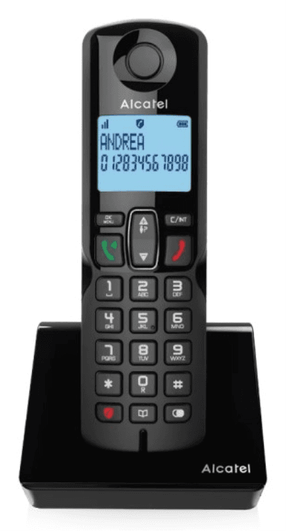 Alcatel S280 EWE Teléfono DECT Identificador de llamadas Negro