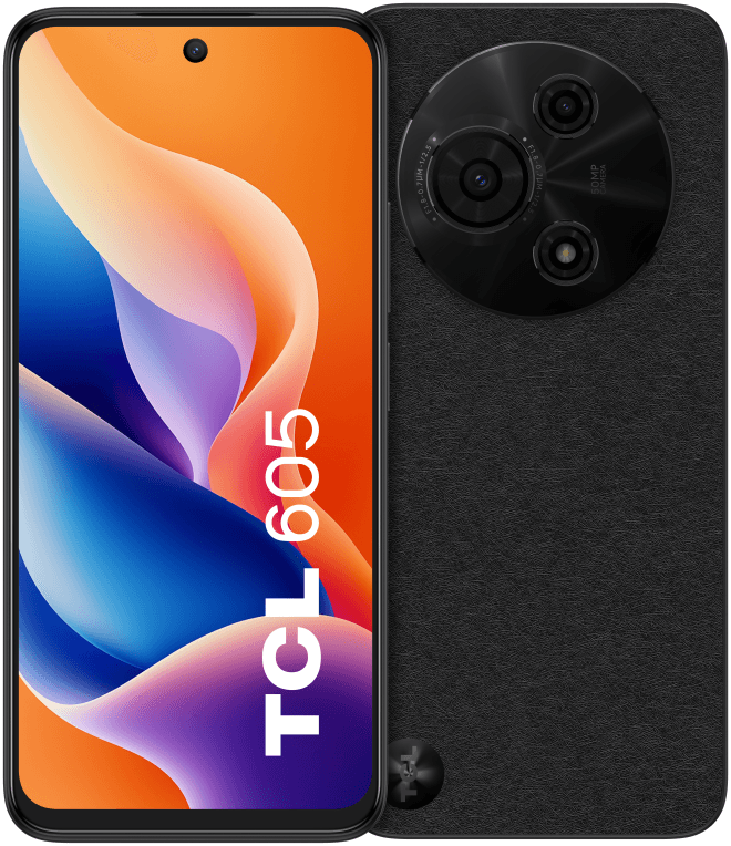 TCL 605 16,9 cm (6.67") SIM doble Android 15 4G USB Tipo C 4 GB 128 GB 5200 mAh Negro
