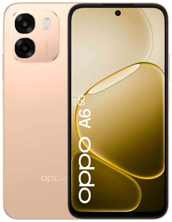 OPPO A6 5G 17,1 cm (6.75") SIM doble Android 15 USB Tipo C 6 GB 256 GB 6550 mAh Oro