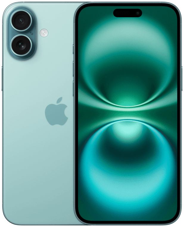 Apple iPhone 16 Plus 17 cm (6.7") SIM doble iOS 18 5G USB Tipo C 128 GB Verde azulado