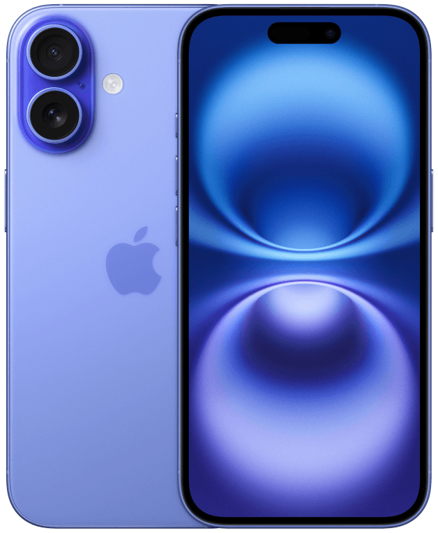 Apple iPhone 16 15,5 cm (6.1") SIM doble iOS 18 5G USB Tipo C 128 GB Azul