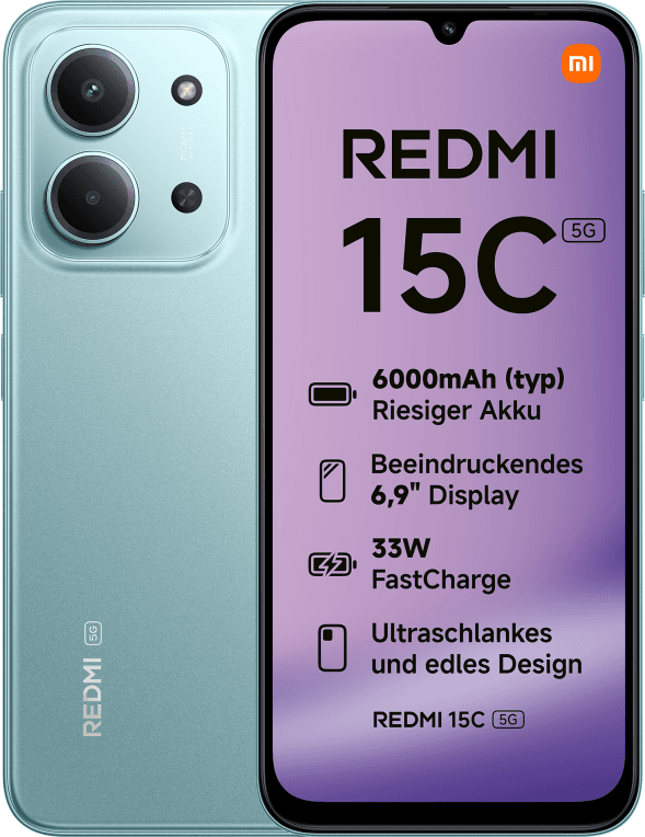 Xiaomi Redmi 15C 17,5 cm (6.9") 5G USB Tipo C 4 GB 128 GB 6000 mAh Verde