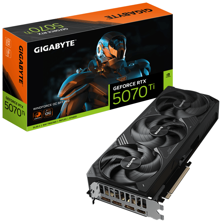 GIGABYTE GeForce RTX 5070 Ti WINDFORCE OC SFF 16G Tarjeta Gráfica