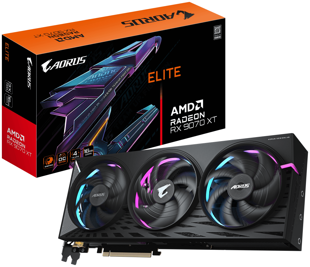 GIGABYTE AORUS Radeon RX 9070 XT ELITE 16G Tarjeta Gráfica
