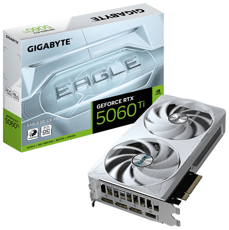 GIGABYTE GeForce RTX 5060 Ti EAGLE OC ICE 8G Tarjeta Gráfica