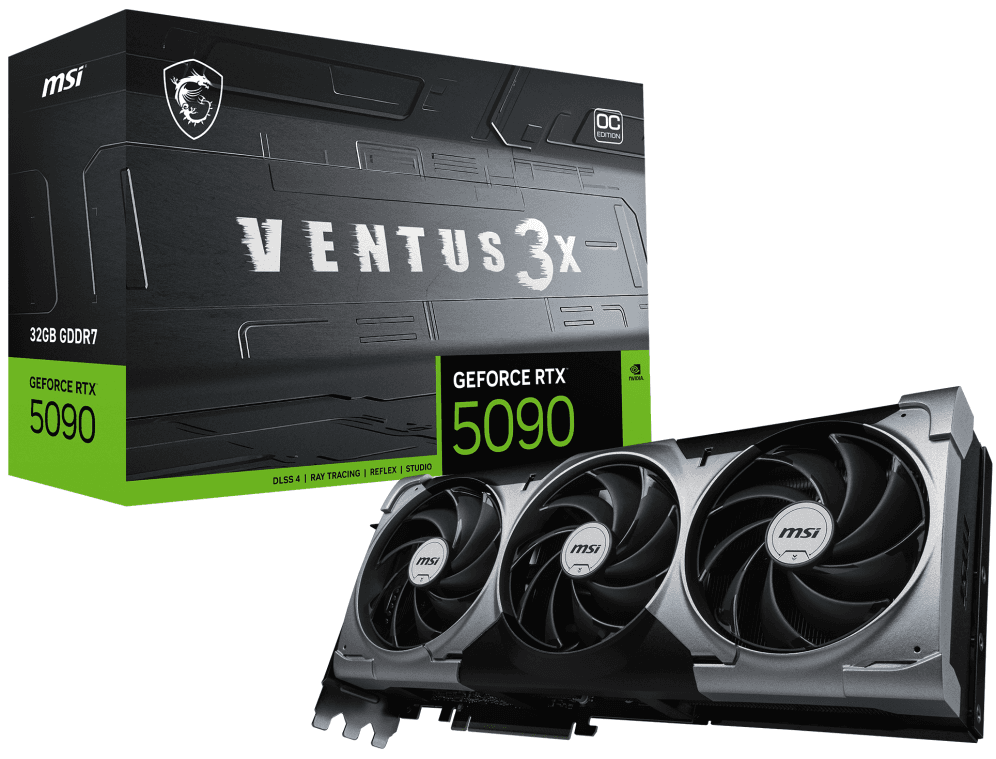 MSI VENTUS GEFORCE RTX 5090 32G 3X OC tarjeta gráfica NVIDIA 32 GB GDDR7