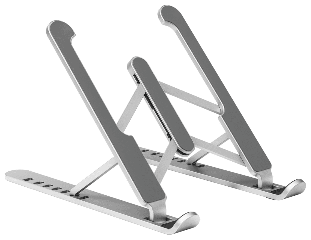 AISENS Soporte De Sobremesa Ajustable Para Portatil / Tablet, Plata