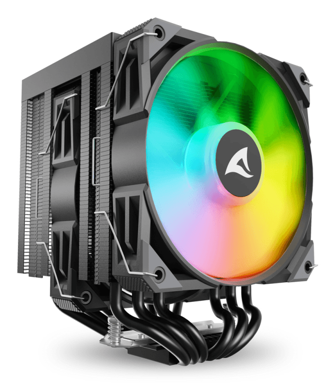 Sharkoon A60 RGB Procesador Refrigerador de aire 12 cm Negro 1 pieza(s)