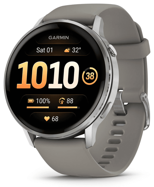 Garmin Venu 4 3,56 cm (1.4") AMOLED 45 mm Digital 454 x 454 Pixeles Pantalla táctil Plata Wifi GPS (satélite)