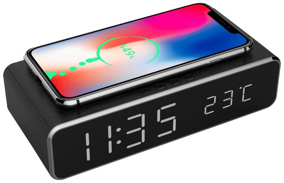 Gembird DAC-WPC-01 despertador Reloj despertador digital Negro